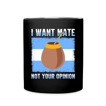 Drapeau de l’Argentine Thé yerba maté argentin - Mug uni - noir - Devant