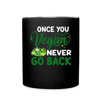 Véganisme végétalien - Mug uni - noir - Devant