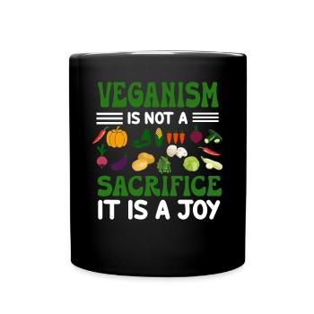 Véganisme végétalien - Mug uni - noir - Devant