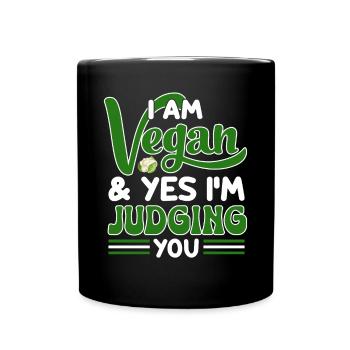 Vegan Veganism - Full Colour Mug - black - Front