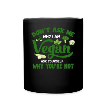 Véganisme végétalien - Mug uni - noir - Devant