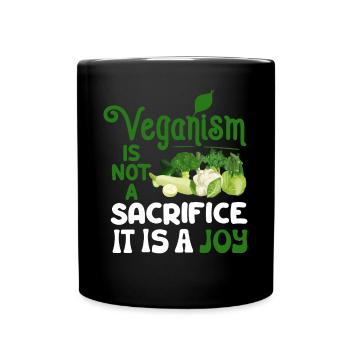 Véganisme végétalien - Mug uni - noir - Devant