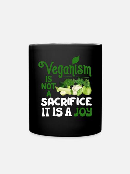 Vegan Veganismus - Tasse einfarbig - Schwarz
