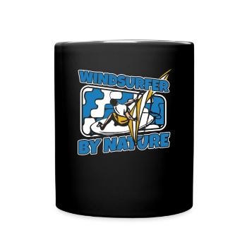 Windsurfer By Nature Surfer Water Sports Windsurfing - Full Colour Mug - black - Front