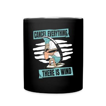 Annuler tout ce qu’il y a de sports nautiques éoliens - Mug uni - noir - Devant
