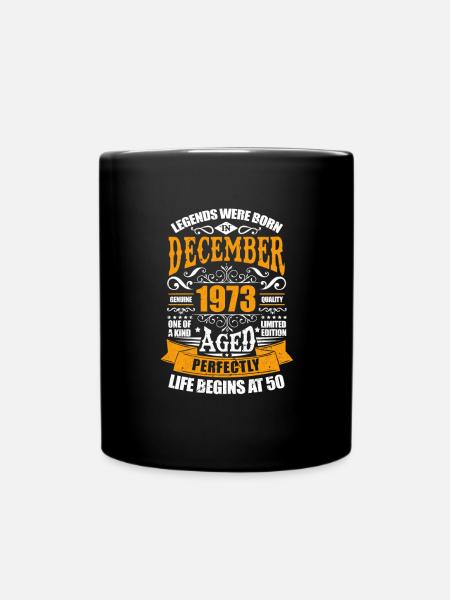 50. Geburtstag - Tasse einfarbig - Schwarz