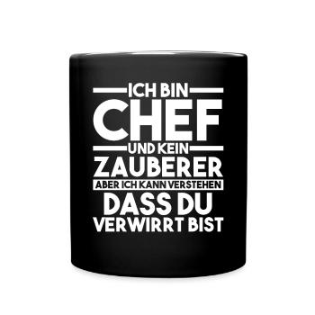 Arbeit Kollegen Büro Teamleiter Führungskraft Chef - Tasse einfarbig - Schwarz - Vorne