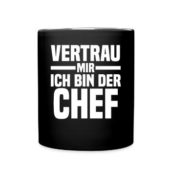 Arbeit Kollegen Büro Teamleiter Führungskraft Chef - Tasse einfarbig - Schwarz - Vorne