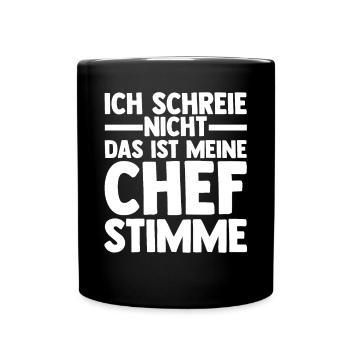 Arbeit Kollegen Büro Teamleiter Führungskraft Chef - Tasse einfarbig - Schwarz - Vorne