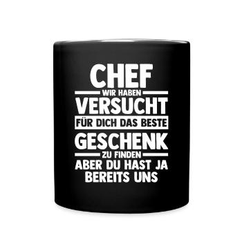 Arbeit Kollegen Büro Teamleiter Führungskraft Chef - Tasse einfarbig - Schwarz - Vorne