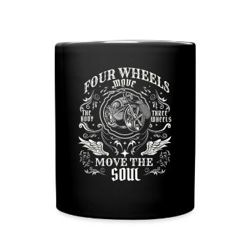Three Wheels Move The Soul Trikebike Dreirad - Tasse einfarbig - Schwarz - Vorne