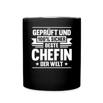 Arbeit Kollegen Büro Teamleiter Führungskraft Chef - Tasse einfarbig - Schwarz - Vorne