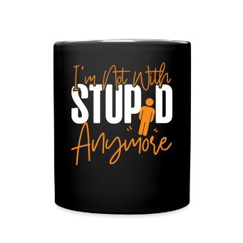 Happy Divorce Party I'm Not With - Full Colour Mug - black - Front