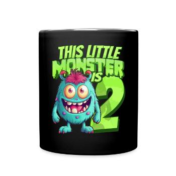 Dieses kleine Monster ist 2 - zwei Jahre - 2. - Tasse einfarbig - Schwarz - Vorne