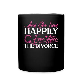 Happy Divorce Party ... And She Lived - Full Colour Mug - black - Front