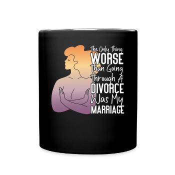 Happy Divorce Party The Only Thing - Tasse einfarbig - Schwarz - Vorne