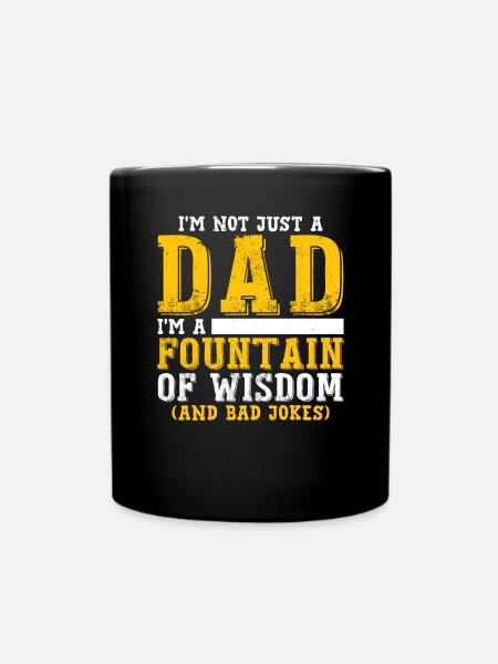 Ich bin ein Vater-Witz - Tasse einfarbig - Schwarz