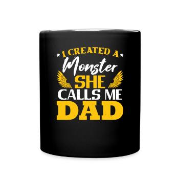 Drôle de fête des pères des filles - Mug uni - noir - Devant