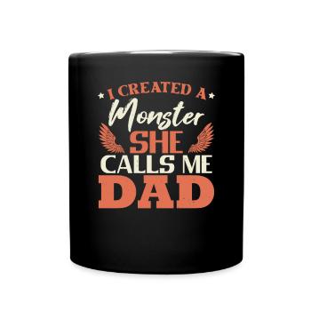 Humour Père Fille Papa Blague Fête des pères Papa - Mug uni - noir - Devant