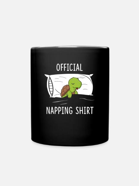 Official Napping Shirt Schildkröte - Tasse einfarbig - Schwarz