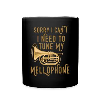 Mellophonist, Musical Instrument Orchestra, - Full Colour Mug - black - Front