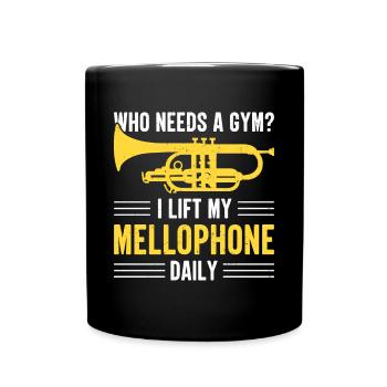 Mellophonist, Musical Instrument Orchestra, - Full Colour Mug - black - Front