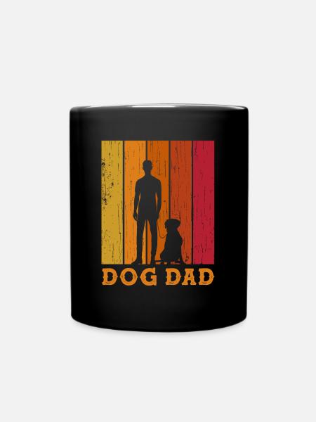 Rétro Meilleur Chien Dad - Mug uni - noir