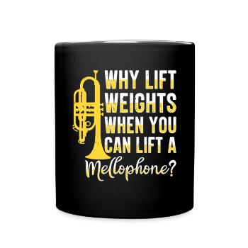 Mellophonist, Musical Instrument Orchestra, - Full Colour Mug - black - Front