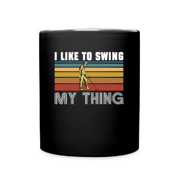 J’aime balancer mon truc - chasse au trésor - Mug uni - noir - Devant