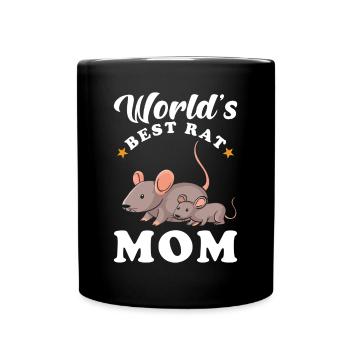 The best rat mother in the world - Full Colour Mug - black - Front