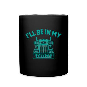 LKW Fahrer Truck Lastwagen - Tasse einfarbig - Schwarz - Vorne