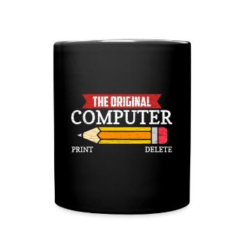 Computer Nerd Programmierer Informatiker - Tasse einfarbig - Schwarz - Vorne