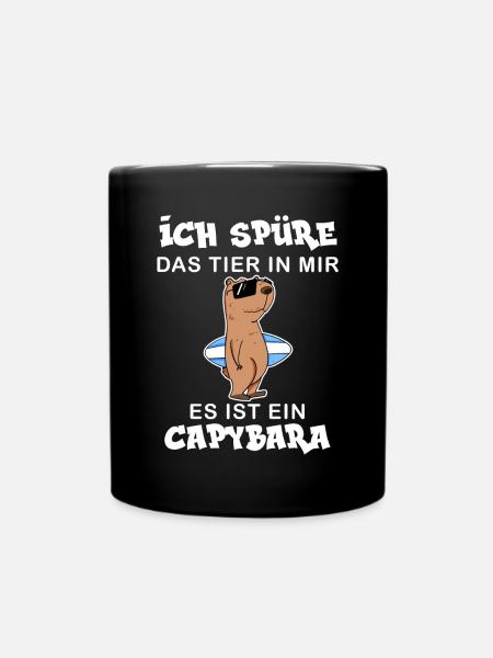Capybara Wasserschwein Capybaras - Tasse einfarbig - Schwarz