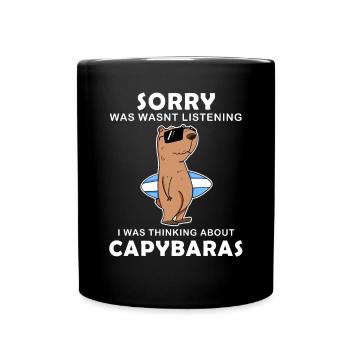 Capybara Wasserschwein Capybaras - Mug uni - noir - Devant