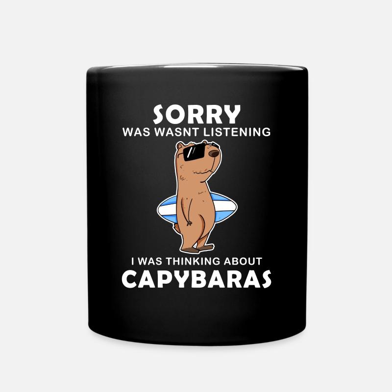 Capybara Capybaras - Ensfarget kopp - svart