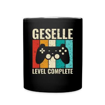 Geselle Level Complete - Abschluss Prüfung - Tasse einfarbig - Schwarz - Vorne