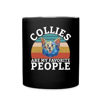 Collie Gifts - Tasse einfarbig - Schwarz - Vorne