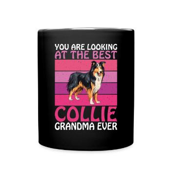 Collie Gifts - Tasse einfarbig - Schwarz - Vorne