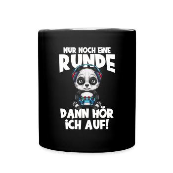 Zocken - Tasse einfarbig - Schwarz - Vorne