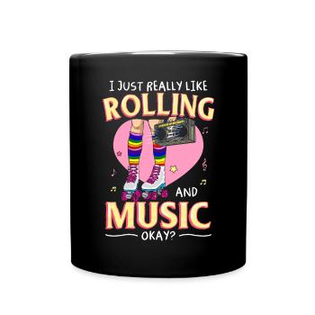 Inline Skate Cadeau Roller Skates Roller 70s - Mug uni - noir - Devant