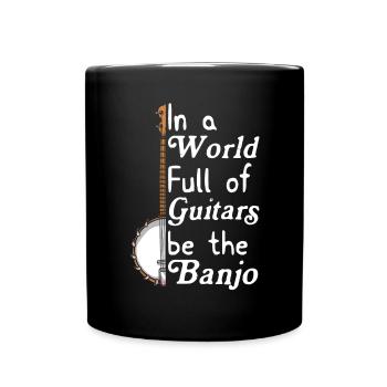 Banjo Shirts For Men Bluegrass Appalachia Folk - Full Colour Mug - black - Front