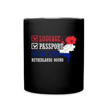 Passeport bagage No Kids Netherlands Bound - Mug uni - noir - Devant
