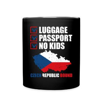 Baggage Pass Czech Republic Bound - Full Colour Mug - black - Front