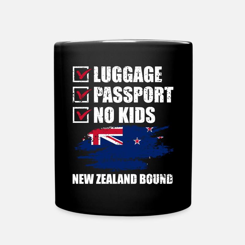 Gepäck Passport No Kids Neuseeland Bound Vacation - Tasse einfarbig - Schwarz