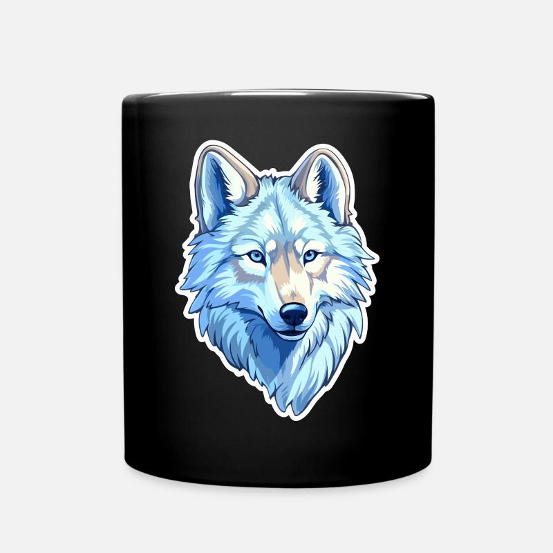Costume de loup bleu loup-garou à tête et - Mug uni - noir