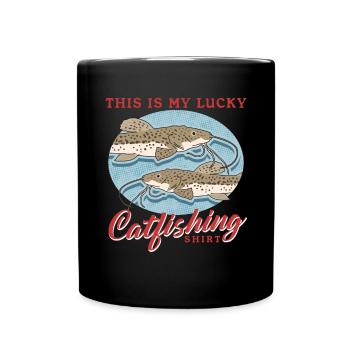 Pêcheur Poisson-Chat Pêche Pêche Poisson Cadeau - Mug uni - noir - Devant
