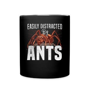 Easily Distracted By Ants Ameisen Farm - Full Colour Mug - black - Front