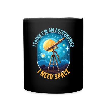 Astronom Astronomie Sternbilder Sterne Weltraum - Tasse einfarbig - Schwarz - Vorne