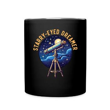 Astronom Astronomie Sternbilder Sterne Weltraum - Tasse einfarbig - Schwarz - Vorne