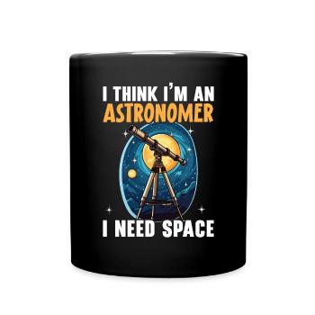 Astronom Astronomie Sternbilder Sterne Weltraum - Tasse einfarbig - Schwarz - Vorne